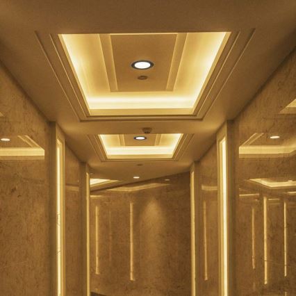 LED Akcentinis įleidžiamas šviestuvas LED/28W/230V 3000/4000/6400K diametras 20 cm juoda
