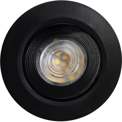 LED Įleidžiamas/montuojamas ant paviršiaus Akcentinis šviestuvas 2in1 LED/5W/230V 4200K diametras 9,3 cm juoda