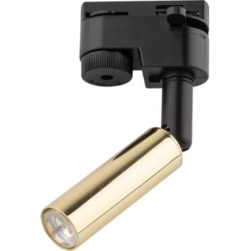 LED akcentinis šviestuvas 1-fazės bėgių sistemai LAGOS 1xG9/3W/230V auksas/juoda