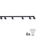 LED akcentinis šviestuvas ANGIE 6xGU10/6W/230V juoda