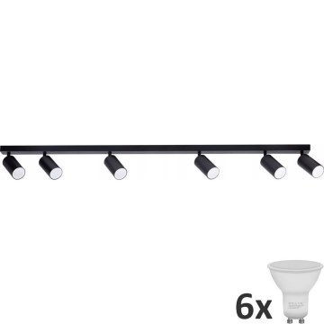 LED akcentinis šviestuvas ANGIE 6xGU10/6W/230V juoda