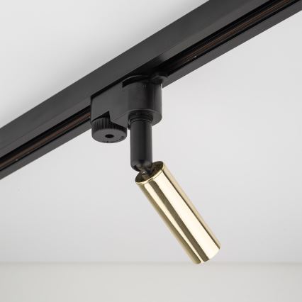 LED akcentinis šviestuvas 1-fazės bėgių sistemai LAGOS 1xG9/3W/230V auksas/juoda