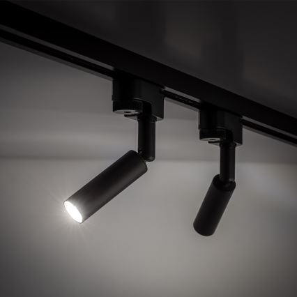 LED akcentinis šviestuvas 1-fazės bėgių sistemai LAGOS 1xG9/3W/230V juoda