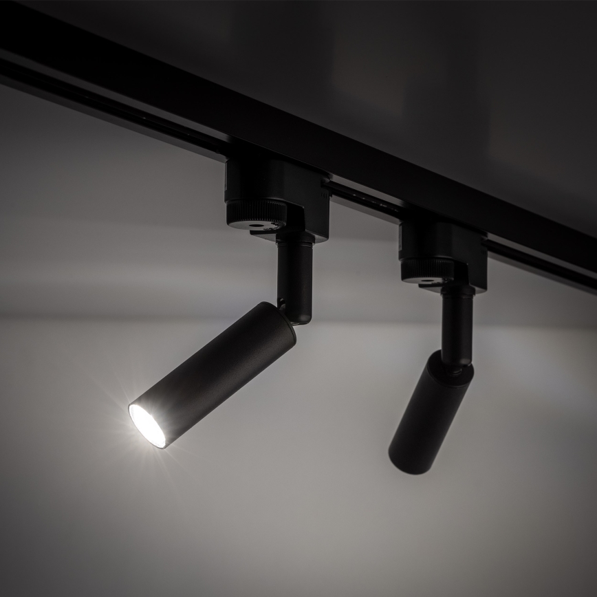 LED akcentinis šviestuvas 1-fazės bėgių sistemai LAGOS 1xG9/3W/230V juoda