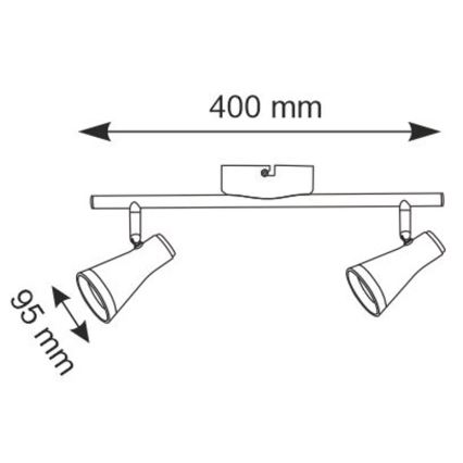 LED Akcentinis šviestuvas BERG 2xLED/4,2W/230V juodas