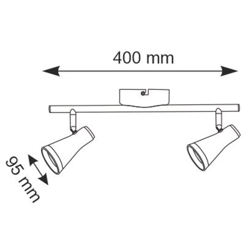 LED Akcentinis šviestuvas BERG 2xLED/4,2W/230V juodas