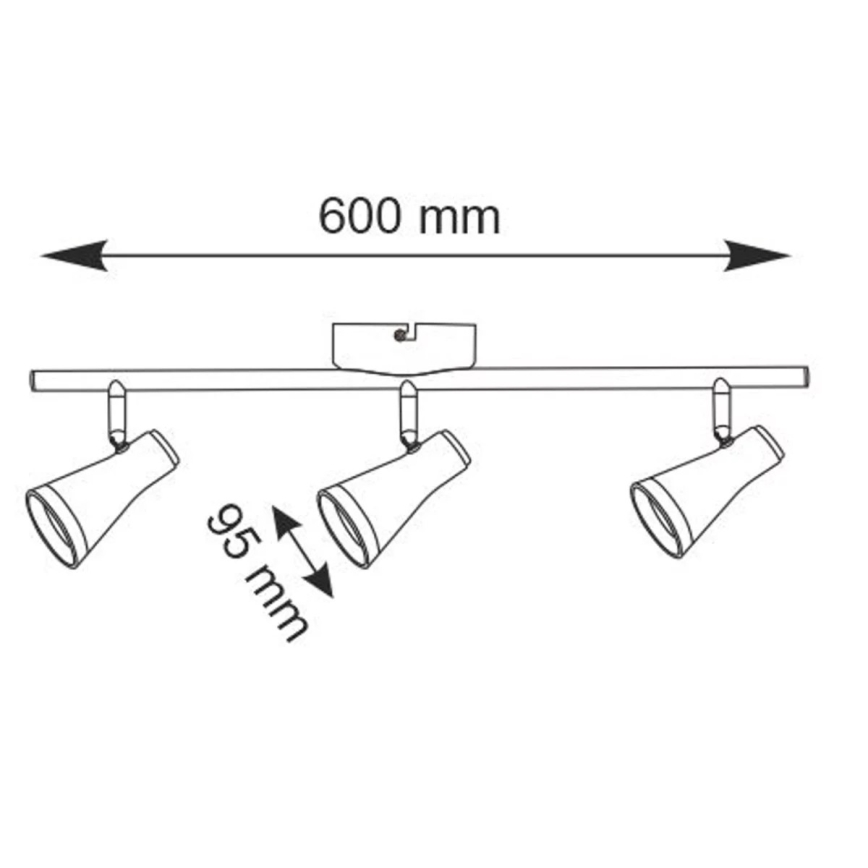 LED Akcentinis šviestuvas BERG 3xLED/4,2W/230V juodas