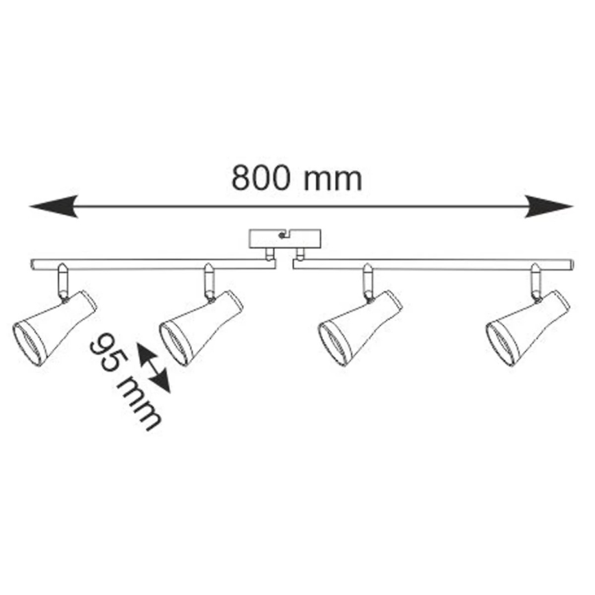 LED Akcentinis šviestuvas BERG 4xLED/4,2W/230V juodas