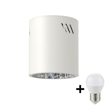 LED akcentinis šviestuvas GEORGE 1xE27/6W/230V diametras 11 cm balta