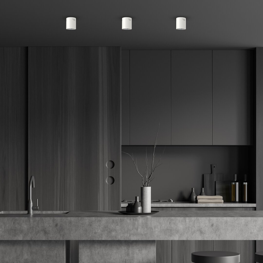 LED akcentinis šviestuvas GEORGE 1xE27/6W/230V diametras 11 cm balta