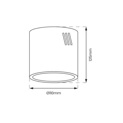 LED akcentinis šviestuvas GEORGE 1xE27/6W/230V diametras 11 cm balta