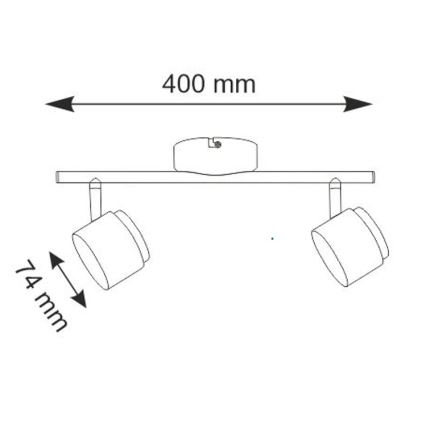 LED Akcentinis šviestuvas KUBIK 2xLED/4,2W/230V baltas