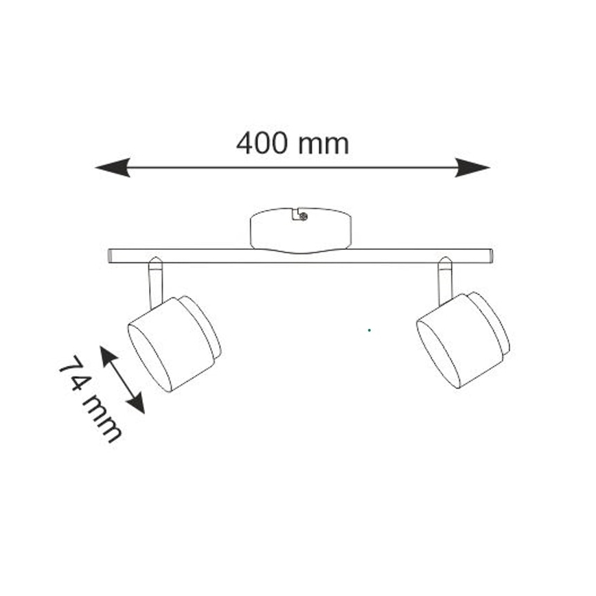 LED Akcentinis šviestuvas KUBIK 2xLED/4,2W/230V juodas