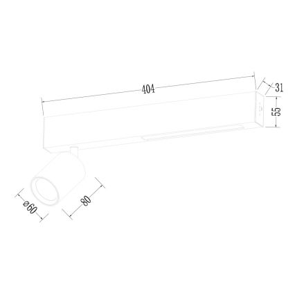 LED akcentinis šviestuvas MAGNET LED/5W/230V + 1xGU10/60W 3000/4000K juoda