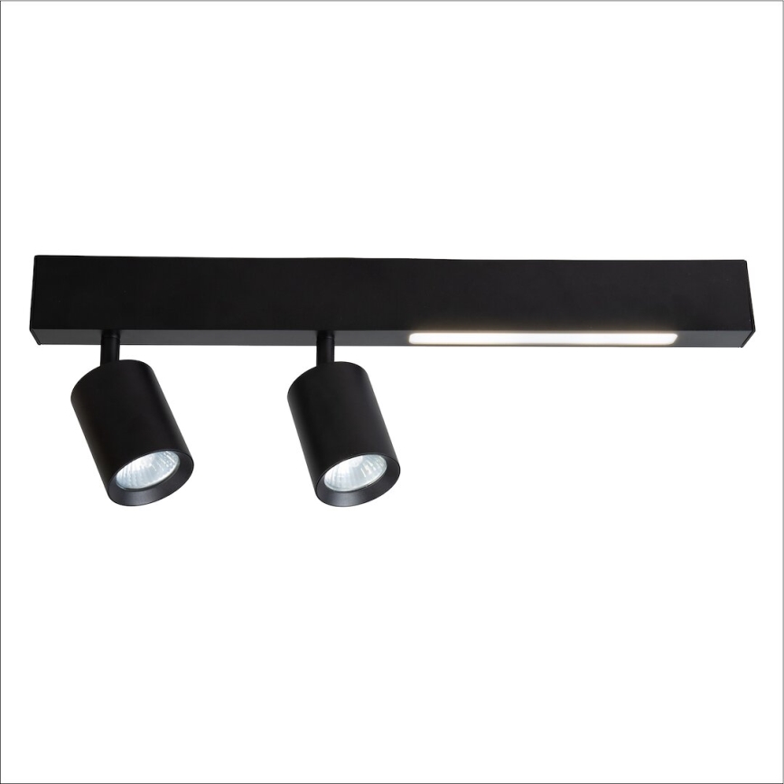 LED akcentinis šviestuvas MAGNET LED/5W/230V + 2xGU10/60W 3000/4000K juoda
