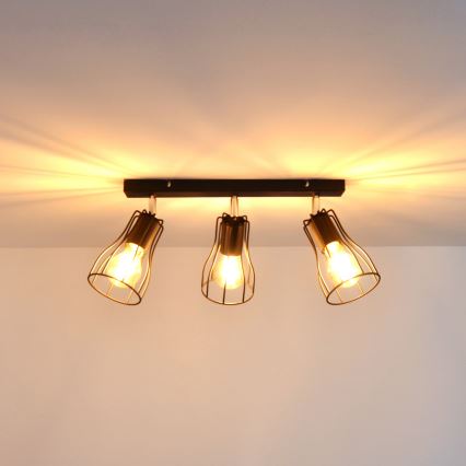 LED Akcentinis šviestuvas TUBE II 3xE27/15W/230V juodas