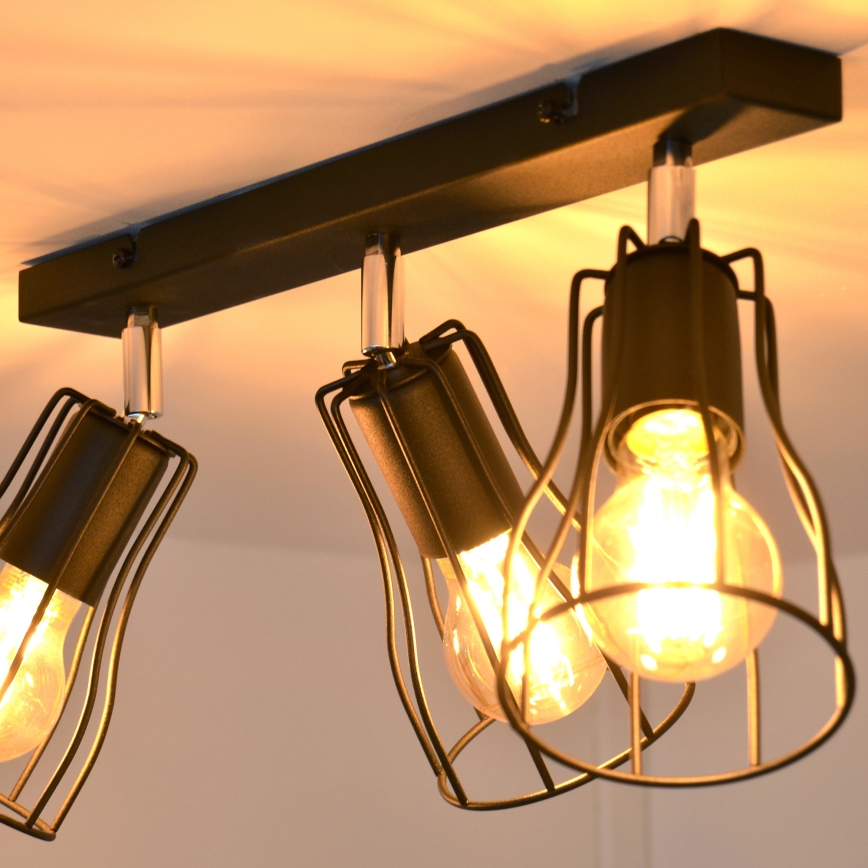 LED Akcentinis šviestuvas TUBE II 3xE27/15W/230V juodas
