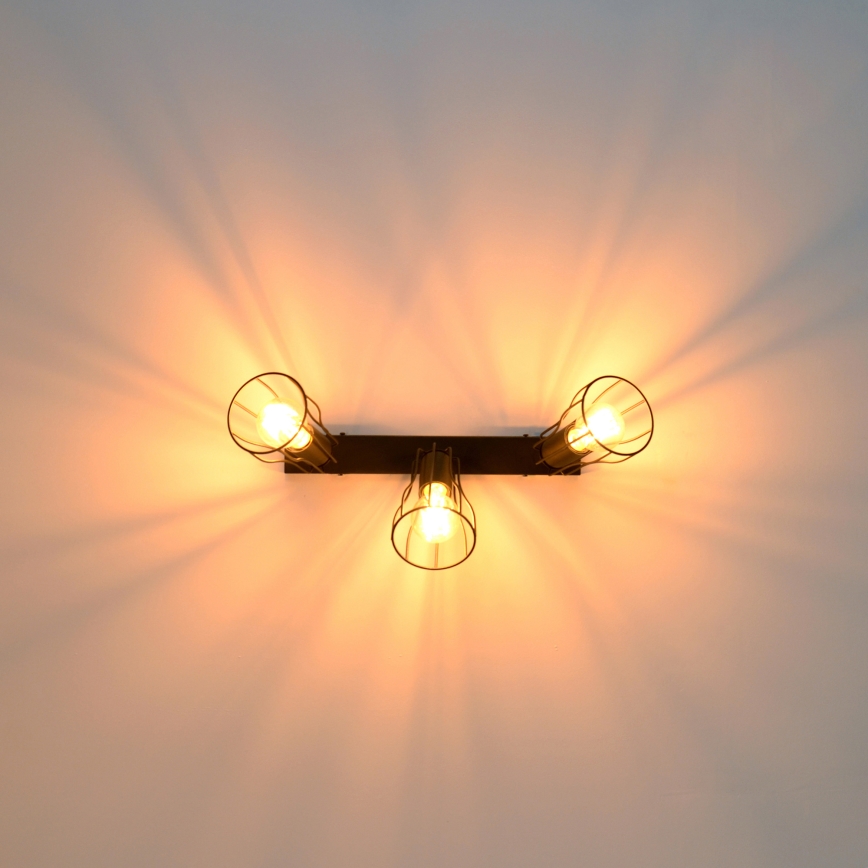 LED Akcentinis šviestuvas TUBE II 3xE27/15W/230V juodas