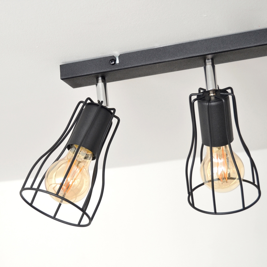 LED Akcentinis šviestuvas TUBE II 3xE27/15W/230V juodas