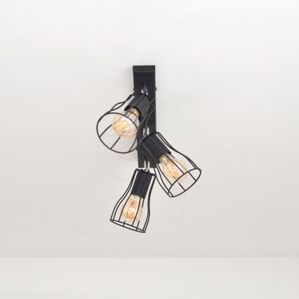 LED Akcentinis šviestuvas TUBE II 3xE27/15W/230V juodas
