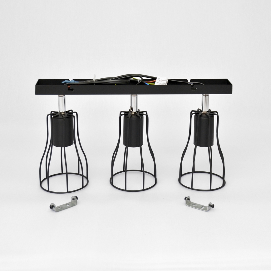 LED Akcentinis šviestuvas TUBE II 3xE27/15W/230V juodas
