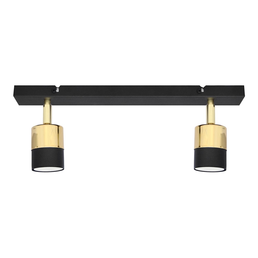 LED akcentinis šviestuvas TUBSSON 2xGU10/4,8W/230V juoda/auksas