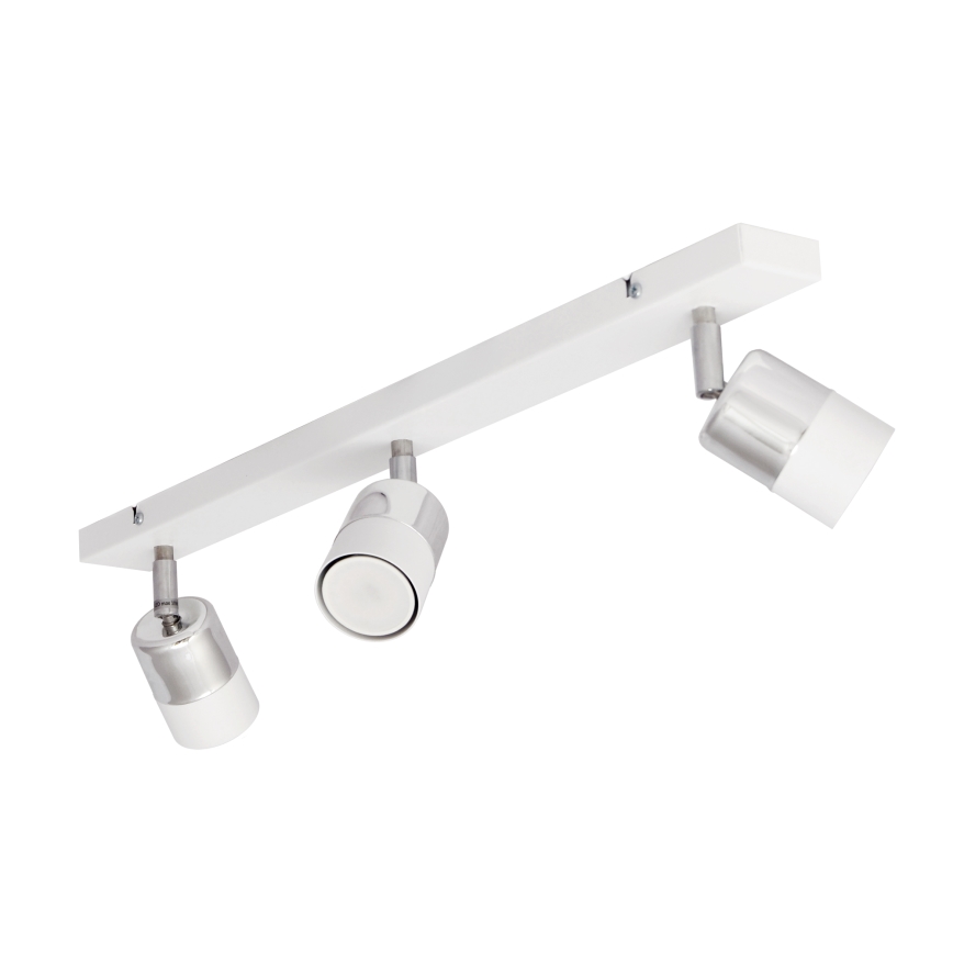 LED Akcentinis šviestuvas TUBSSON 3xGU10/4,8W/230V baltas/blizgus chromas