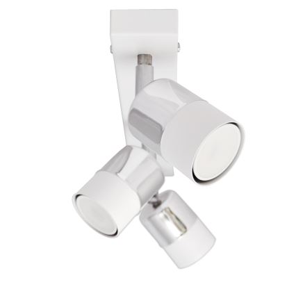 LED Akcentinis šviestuvas TUBSSON 3xGU10/4,8W/230V baltas/blizgus chromas