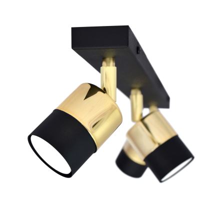LED akcentinis šviestuvas TUBSSON 3xGU10/4,8W/230V juoda/auksas