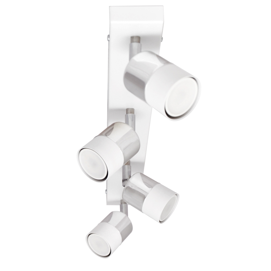 LED Akcentinis šviestuvas TUBSSON 4xGU10/4,8W/230V baltas/blizgus chromas