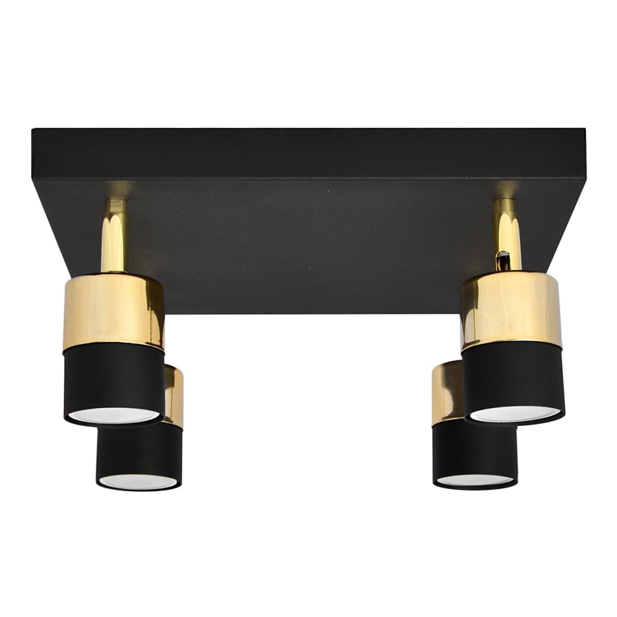 LED akcentinis šviestuvas TUBSSON 4xGU10/4,8W/230V juoda/auksas