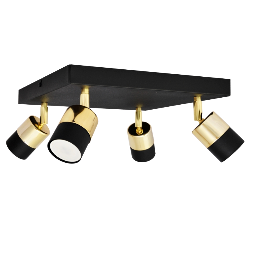 LED akcentinis šviestuvas TUBSSON 4xGU10/4,8W/230V juoda/auksas