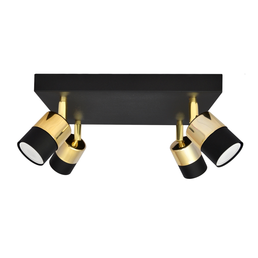 LED akcentinis šviestuvas TUBSSON 4xGU10/4,8W/230V juoda/auksas