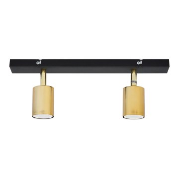LED Akcentinis šviestuvas TUNE 2xGU10/4,8W/230V aukso/juodas