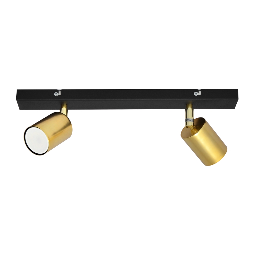 LED Akcentinis šviestuvas TUNE 2xGU10/4,8W/230V aukso/juodas