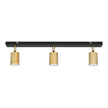 LED Akcentinis šviestuvas TUNE 3xGU10/4,8W/230V aukso/juodas