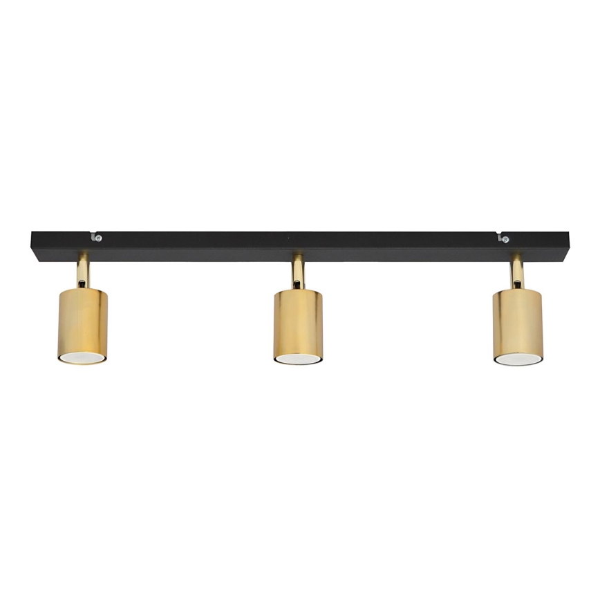 LED Akcentinis šviestuvas TUNE 3xGU10/4,8W/230V aukso/juodas