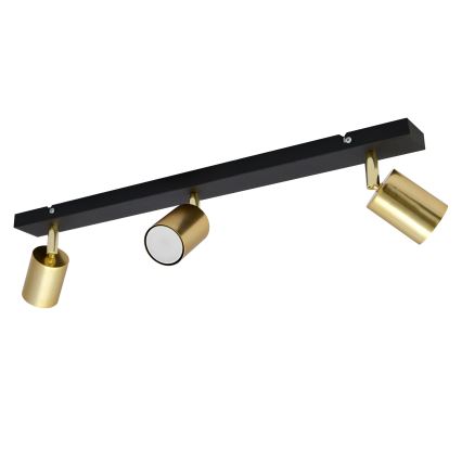 LED Akcentinis šviestuvas TUNE 3xGU10/4,8W/230V aukso/juodas