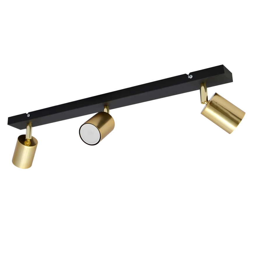 LED Akcentinis šviestuvas TUNE 3xGU10/4,8W/230V aukso/juodas