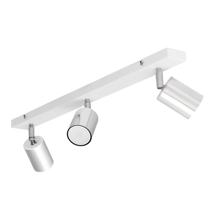 LED Akcentinis šviestuvas TUNE 3xGU10/4,8W/230V matinis chromas/balta