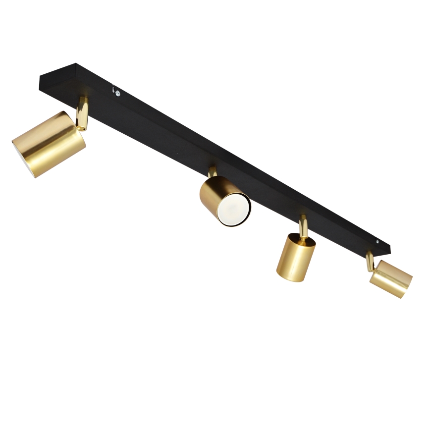 LED Akcentinis šviestuvas TUNE 4xGU10/4,8W/230V aukso/juodas