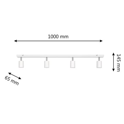 LED Akcentinis šviestuvas TUNE 4xGU10/4,8W/230V baltas