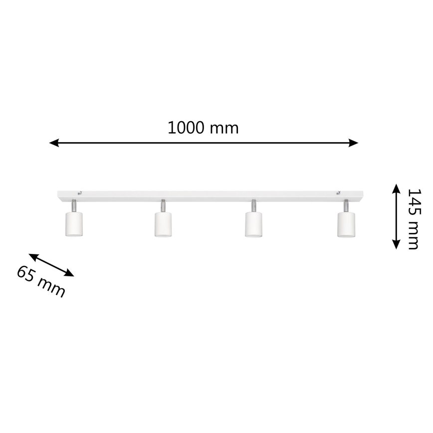 LED Akcentinis šviestuvas TUNE 4xGU10/4,8W/230V baltas
