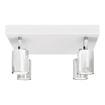 LED Akcentinis šviestuvas TUNE 4xGU10/4,8W/230V matinis chromas/baltas