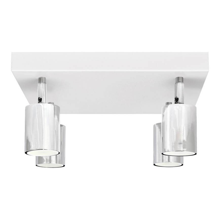 LED Akcentinis šviestuvas TUNE 4xGU10/4,8W/230V matinis chromas/baltas