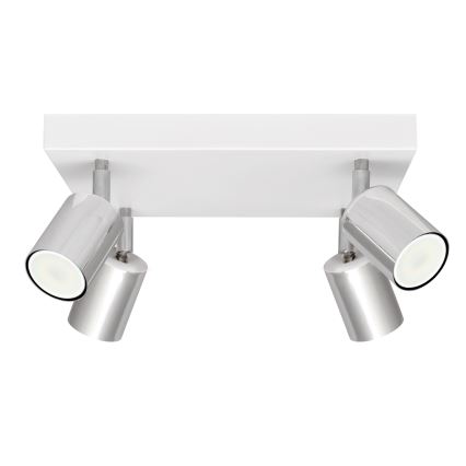 LED Akcentinis šviestuvas TUNE 4xGU10/4,8W/230V matinis chromas/baltas