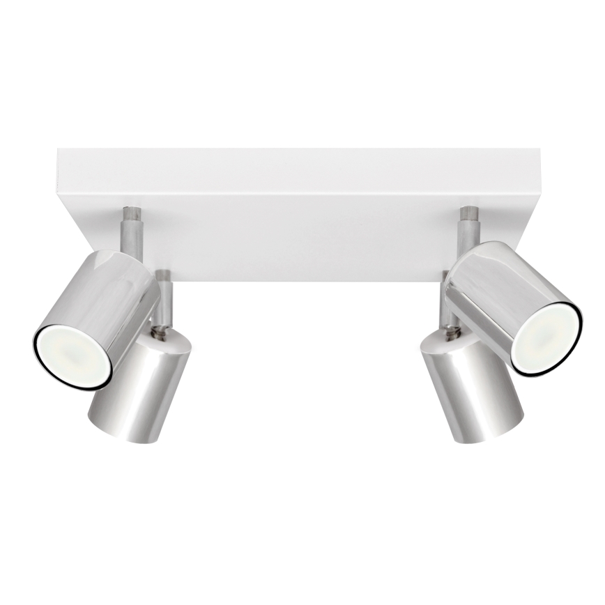 LED Akcentinis šviestuvas TUNE 4xGU10/4,8W/230V matinis chromas/baltas