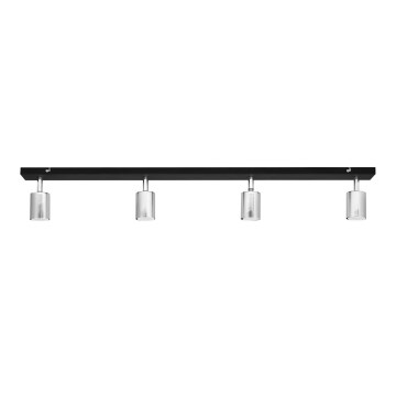LED Akcentinis šviestuvas TUNE 4xGU10/4,8W/230V matinis chromas/juodas
