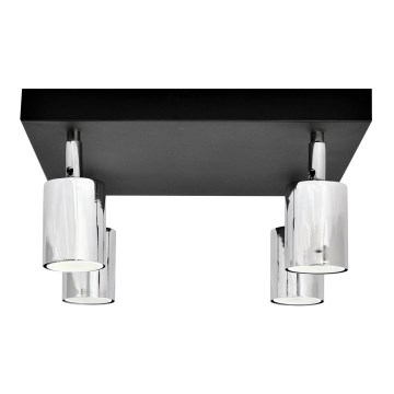 LED Akcentinis šviestuvas TUNE 4xGU10/4,8W/230V matinis chromas/juodas