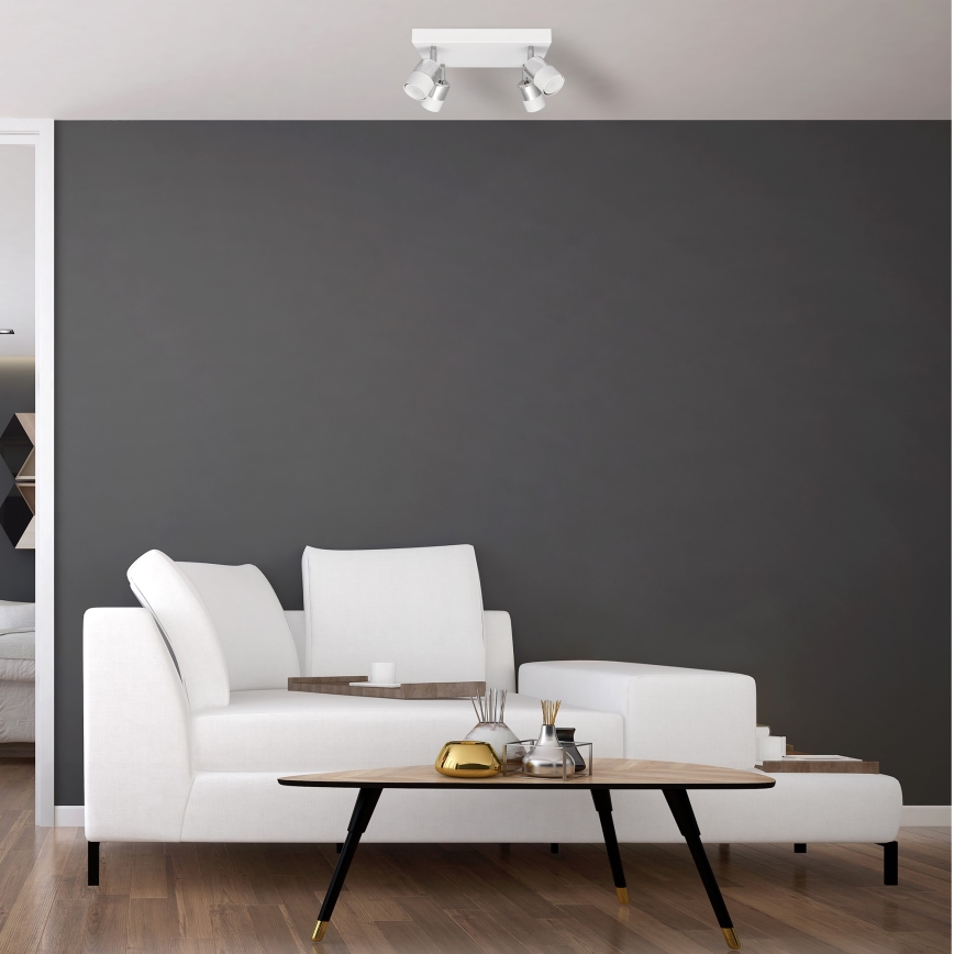 LED Akcentinis šviestuvasTUBSSON 4xGU10/4,8W/230V baltas/blizgus chromas
